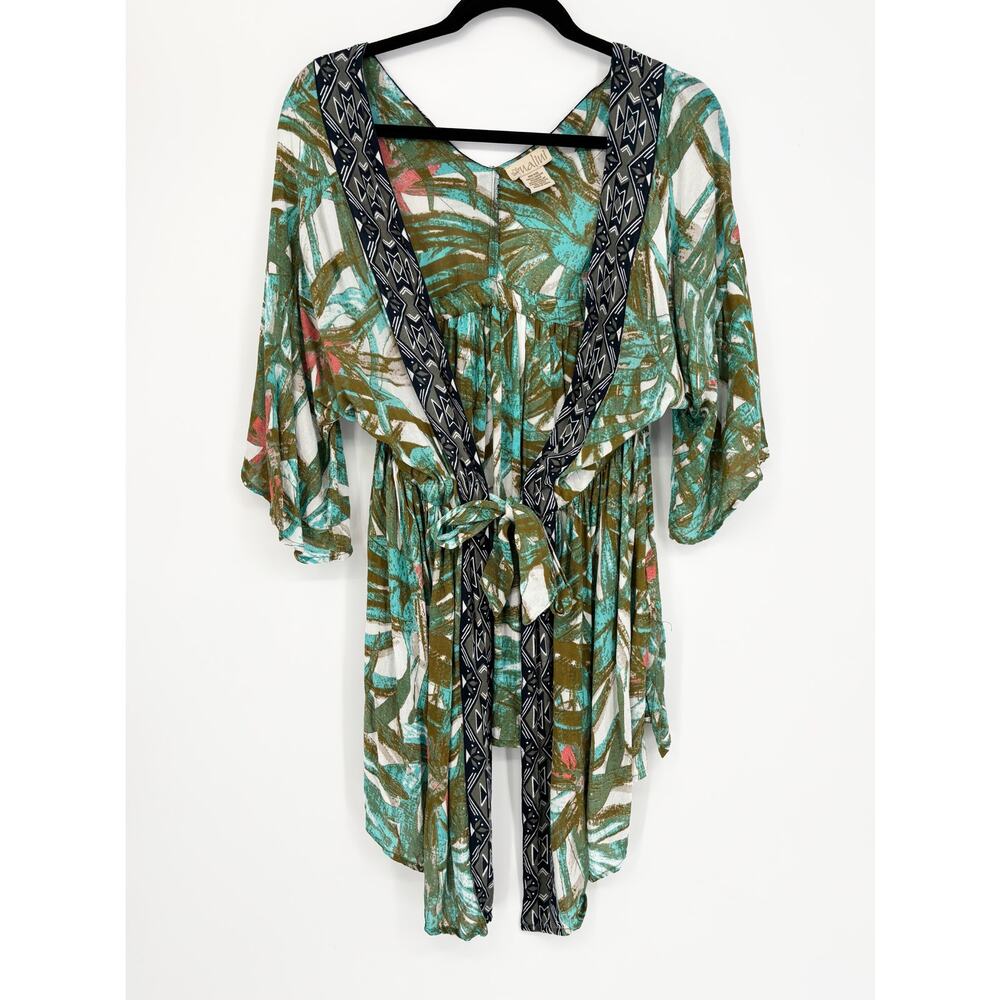 Nalini Tie Waist Kimono Cardigan Coverup Sweater OS